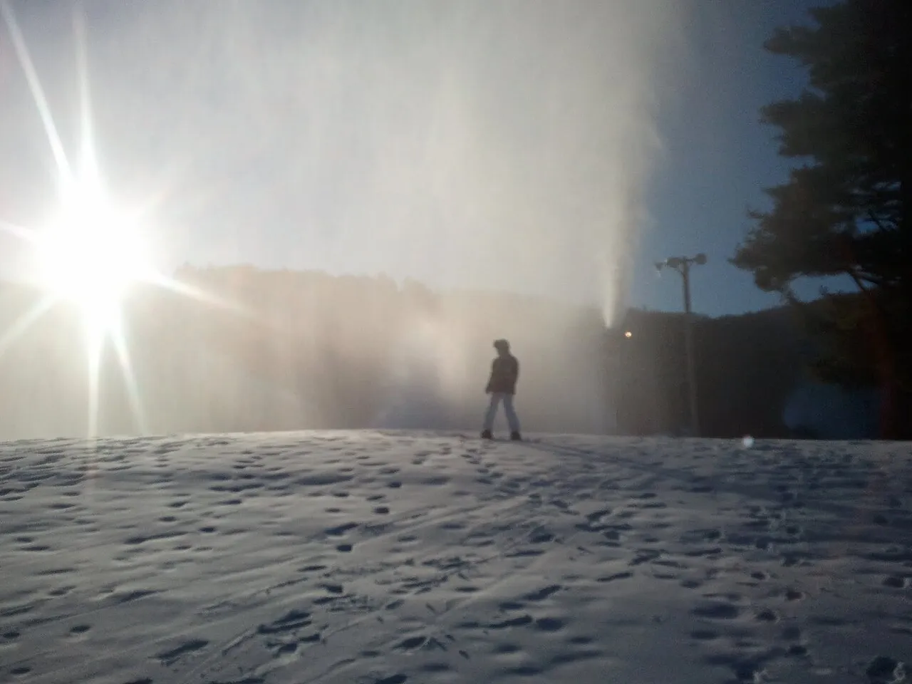 Snowmaking Gunstock Mountain Resort Gilford New Hampshire