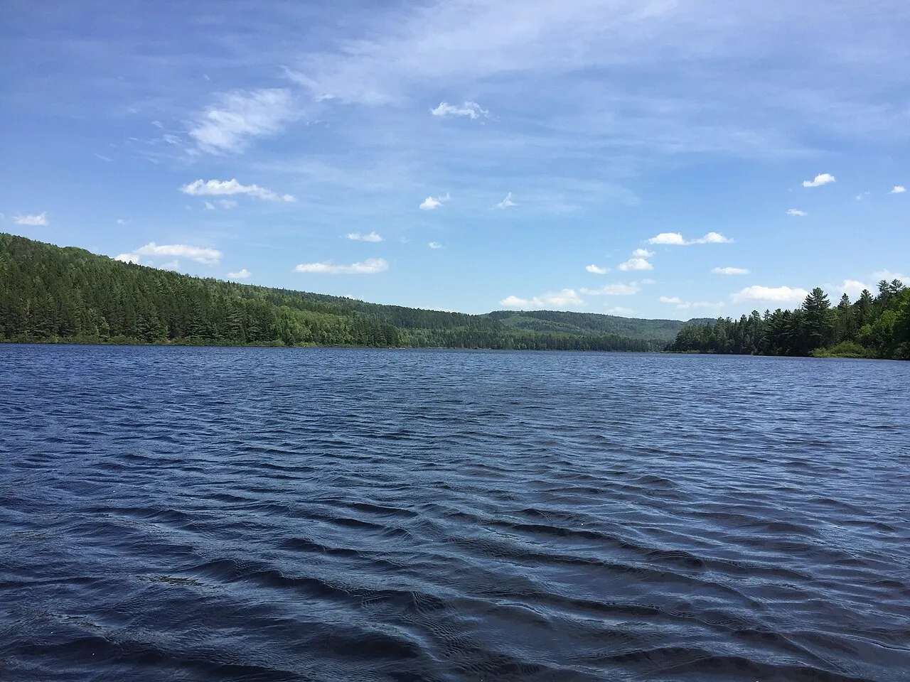 View to the South from Northern Tip of Lac Wapizagonke - Parc national de la Mauricie National Park - taken in a kayak while on the lake