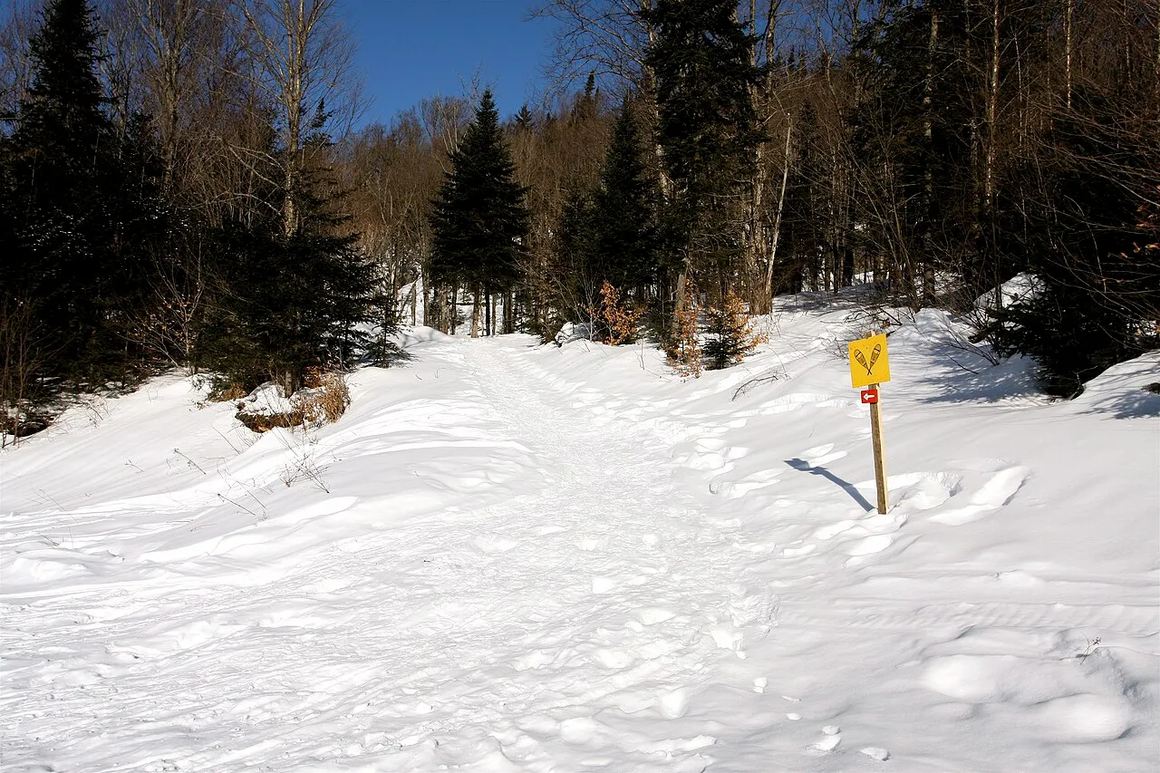 The start of the snowshoeing trail.