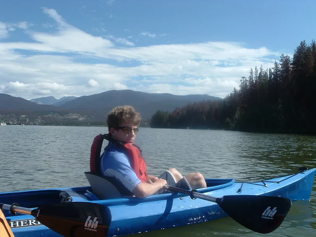 Andrew Kayaking Shadow Mountain Lake Colorado August 2007