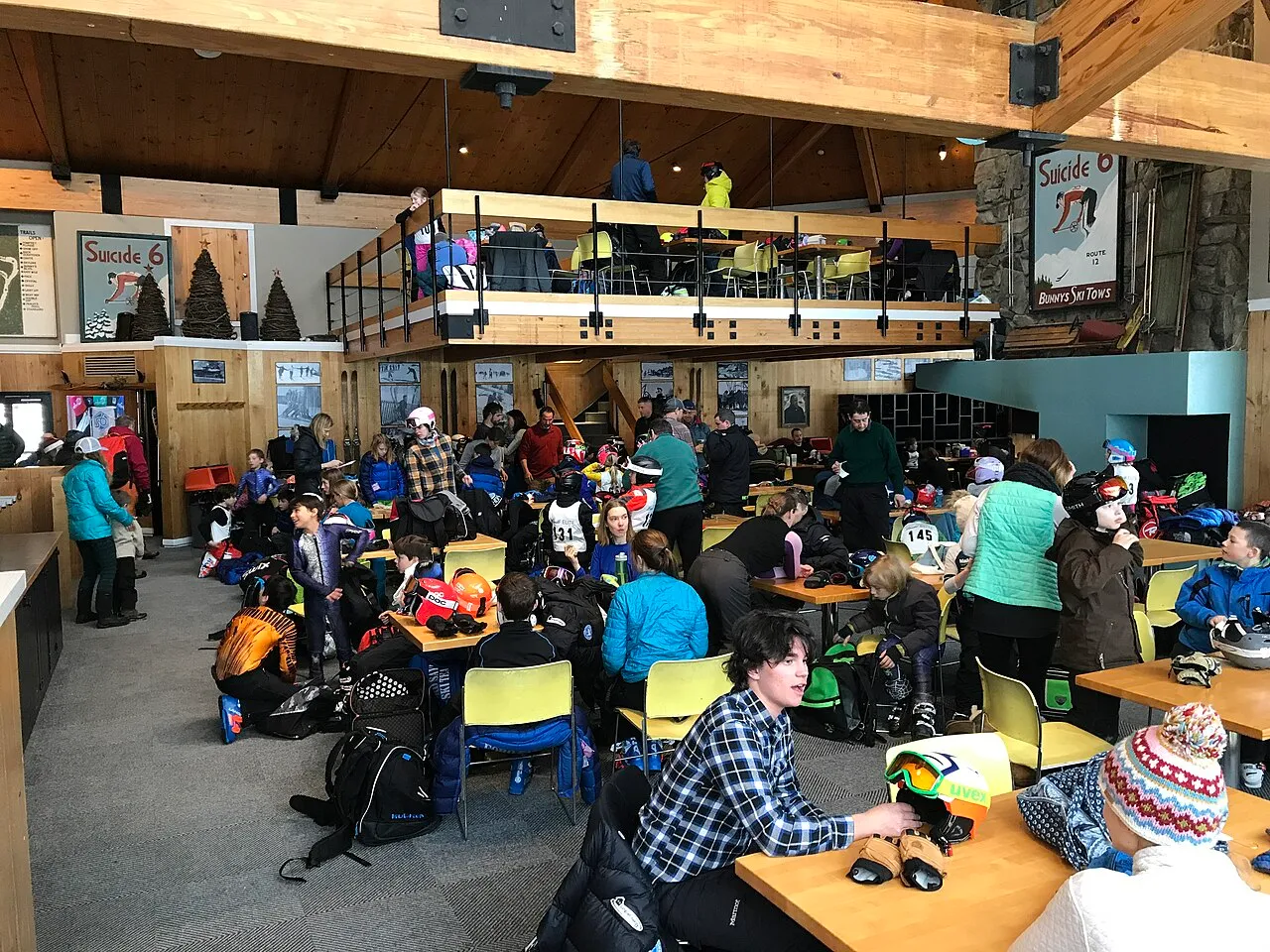Inside the base lodge at Saskadena Six (formerly Suicide Six)