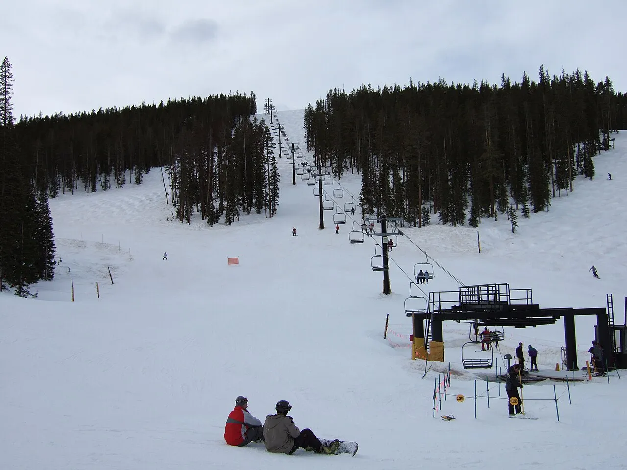 The Sunnyside lift on Mary Jane at the Winter Park Ski Resort in Winter Park, Colorado.