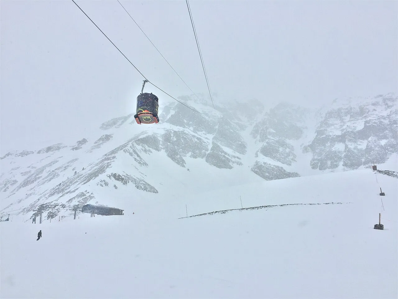 This is the Lone Peak Tram in January of 2018.