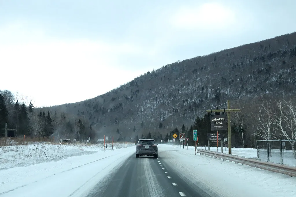 I-93 South - Exit for Lafayette Place Campground