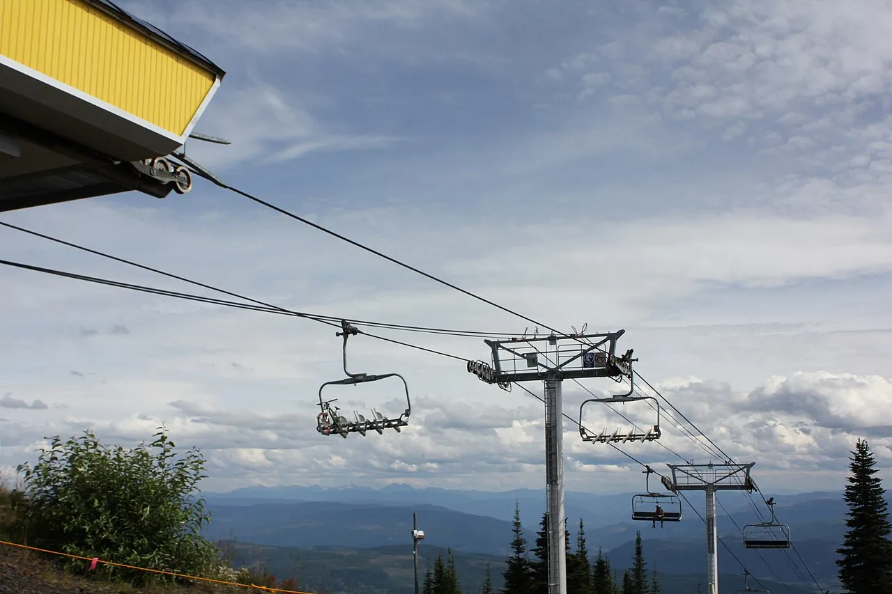 Ski Lift at Silver Star Resort in summer 2013