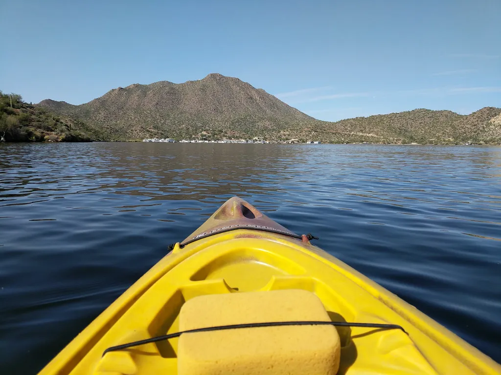 Kayaking on Saguaro Lake