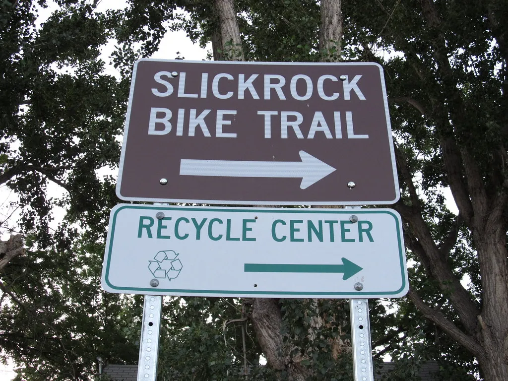This Way to Slickrock Bike Trail, Moab, Utah