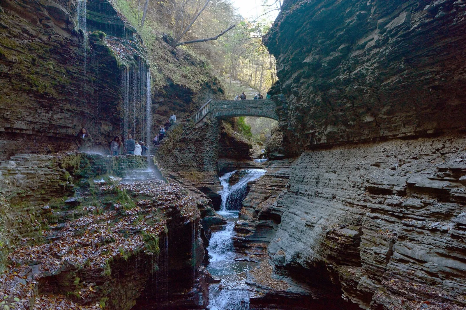 Rainbow Falls and Rainbow Bridge on the Gorge Trail