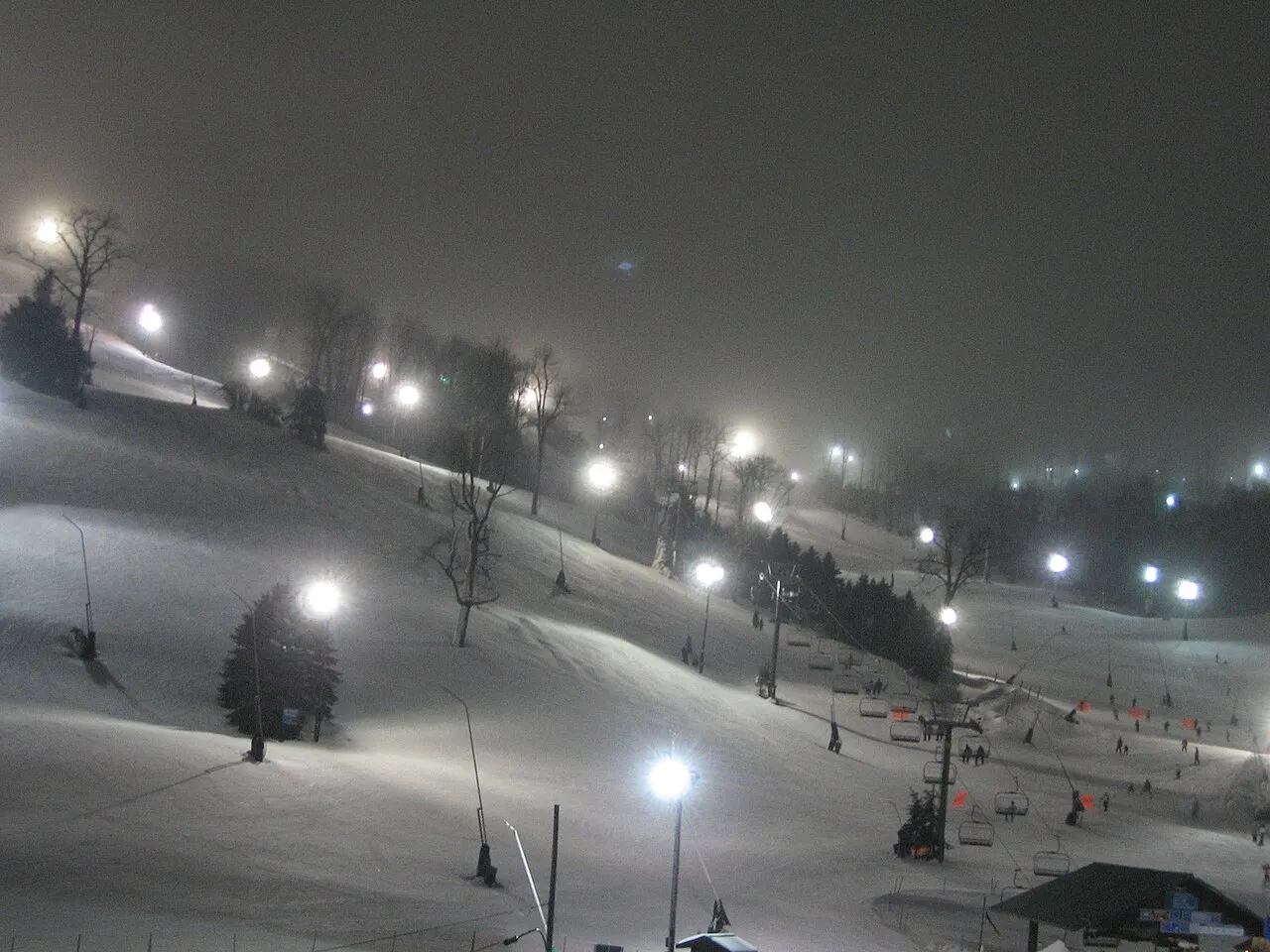 Night skiing at Seven Springs Mountain Resort