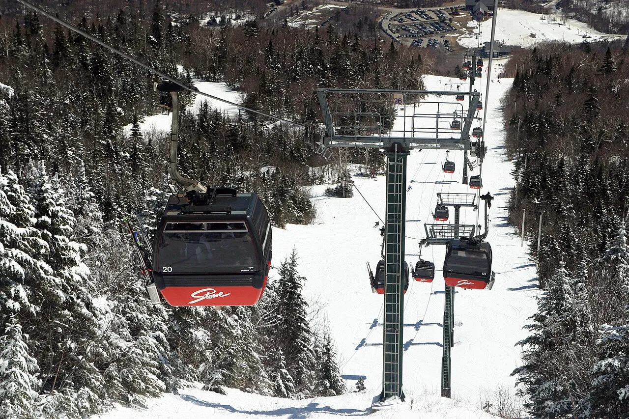 Photograph of a Gondola lift at Stowe, Vermont