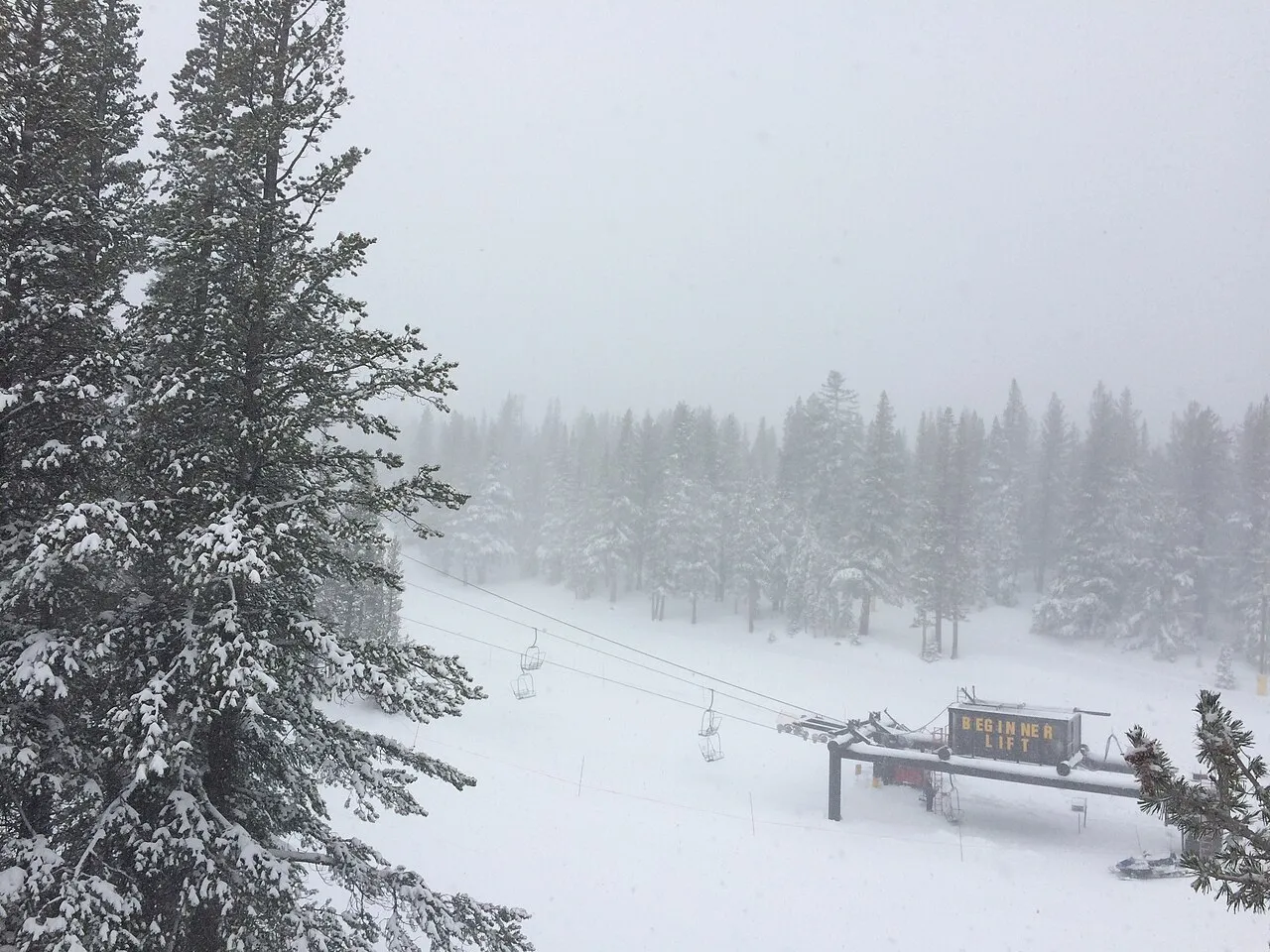 Fresh snow at Mount Rose Ski.