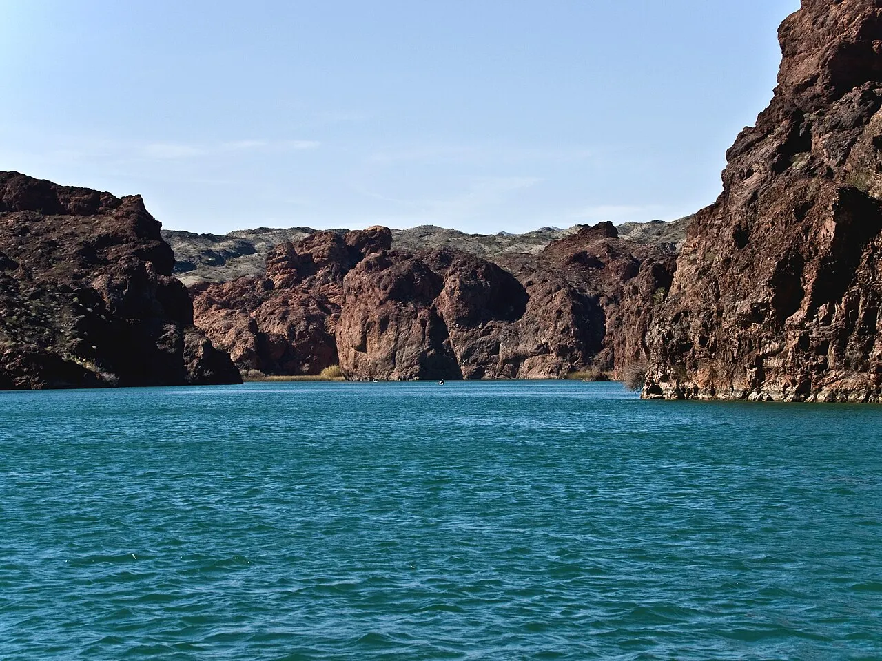 The Colorado River and Topock Canyon.