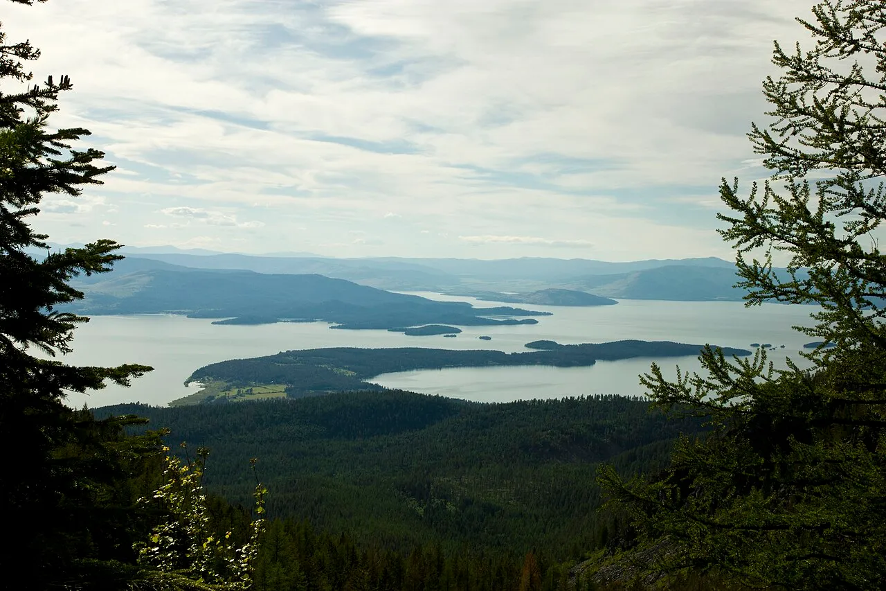 Flathead Lake with Wild Horse Island in the distance
