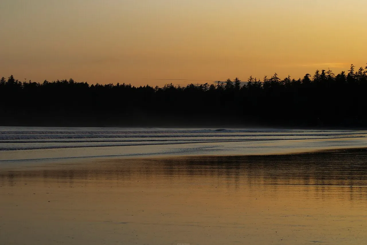 Sunset at Long beach, Tofino, Vancouver Island, Canada