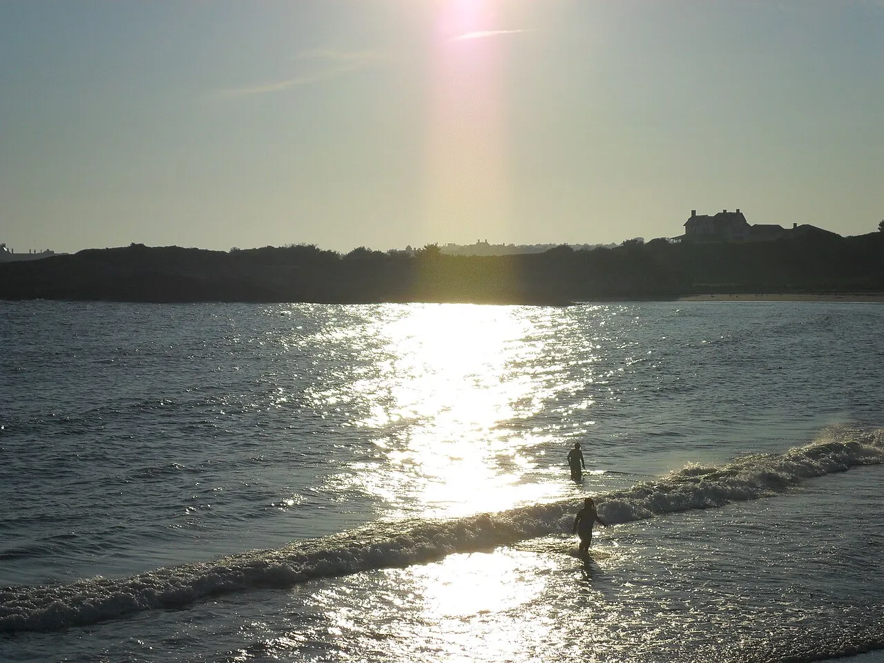 Sunset over Bailey’s Beach from the Cliff Walk