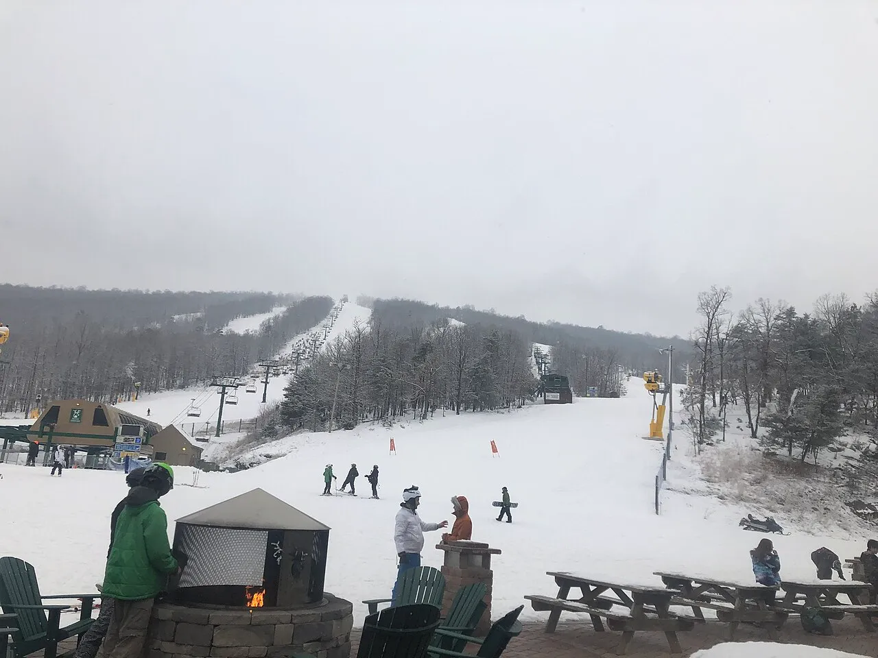 The mountain for skiing at Whitetail Resort near Mercersburg, Pennsylvania.