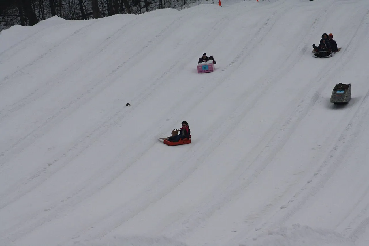 From the Hidden Valley (Pennsylvania) Cornbread 2014 Cardboard Sled Race