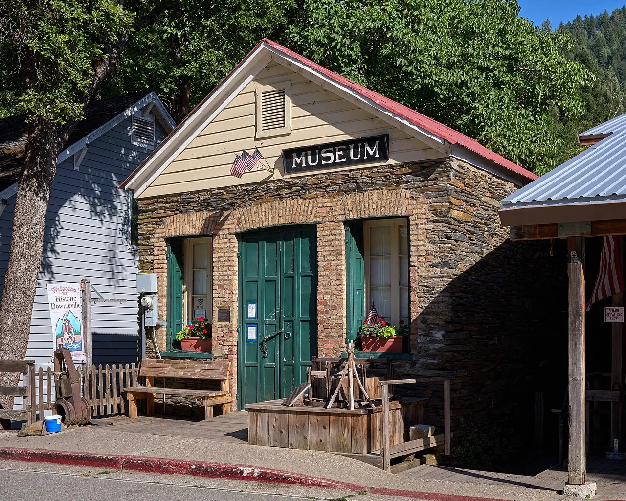The Downieville Museum, located in a stone building dating back to 1852.