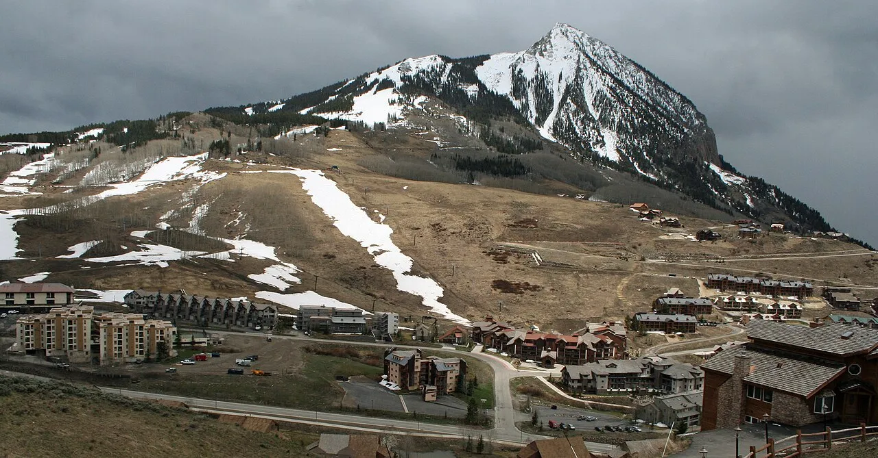 The town of Mount Crested Butte, Gunnison County, Colorado.