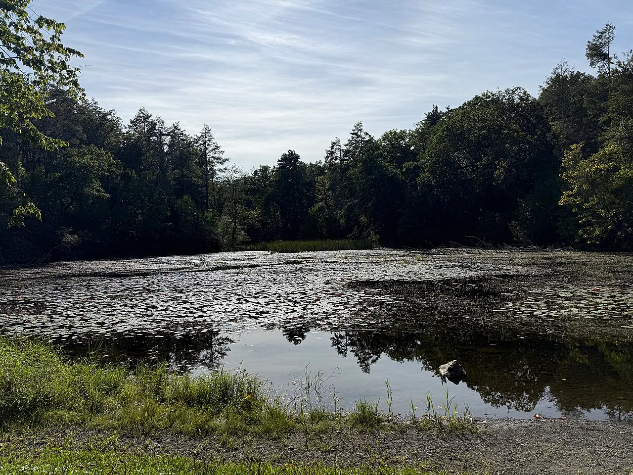 Lake Lenape in the Delaware Water Gap National Recreation Area in Delaware Water Gap, Pennsylvania viewed from the Appalachian Trail