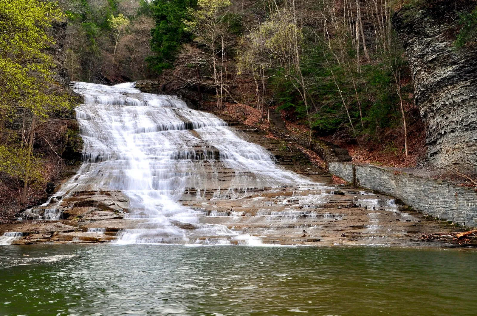 Buttermilk Falls in spring (nearby Buttermilk Falls State Park)