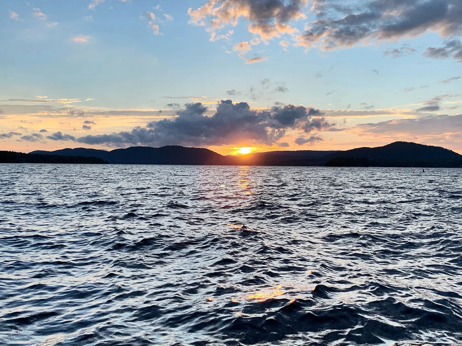 Sunset over Fourth Lake (nearby Fulton Chain of Lakes)